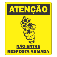 Atenção Não Entre Resposta Armada Logo PNG Vector