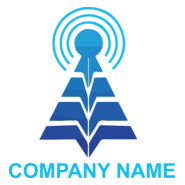 Blue Technology Logo PNG Vector