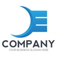 E Letter Moon Logo PNG Vector