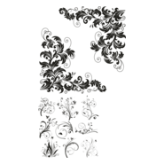 Ornamen floral Logo PNG Vector