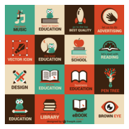 Stacked books Logo PNG Vector