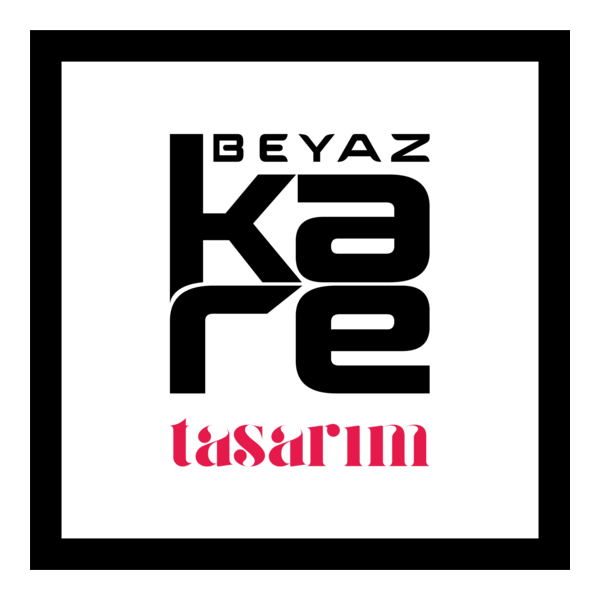 Beyaz Kare Tasarim Logo PNG Vector