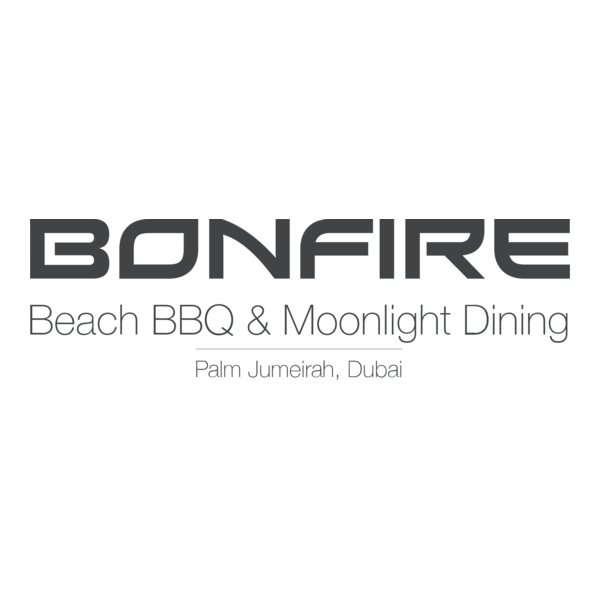 Bonfire Beach BBQ & Moonlight Dining Logo PNG Vector