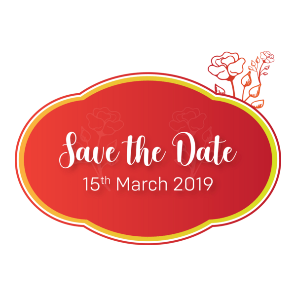 Classic save the date wedding Logo PNG Vector