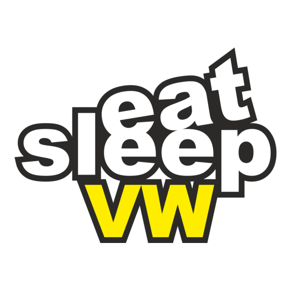 Eat Sleep VW Logo PNG Vector