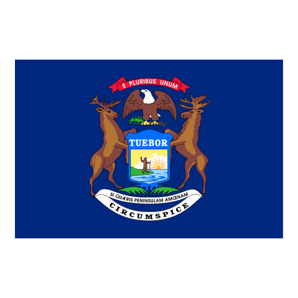 FLAG OF MICHIGAN Logo PNG Vector