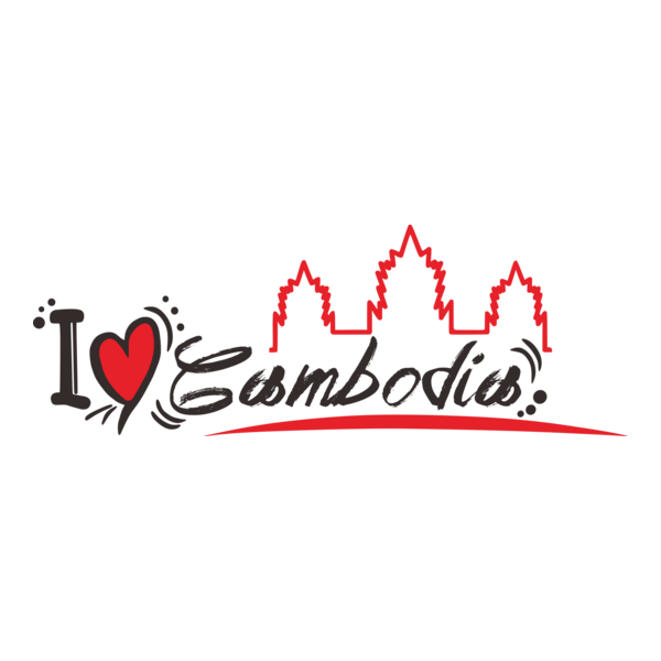 I love Cambodia Logo PNG Vector