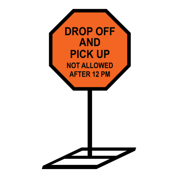 Pick up & Drop Off not allowed after 12PM Logo PNG Vector