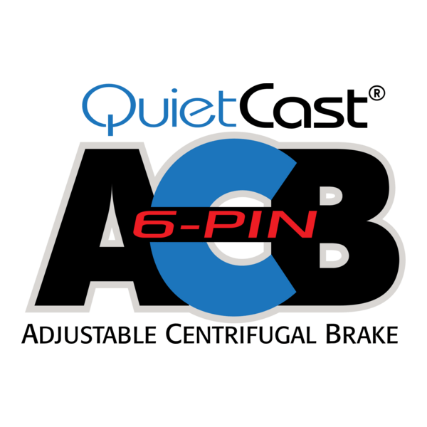 QuietCast 6-Pin Adjustable Centrifugal Brake Logo PNG Vector