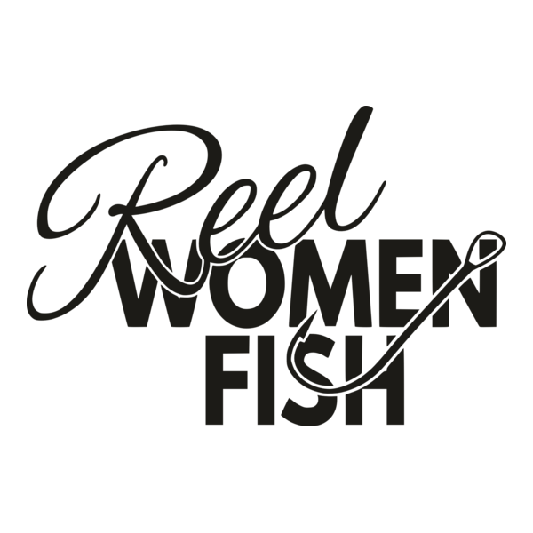 Reel Women Fish Logo PNG Vector