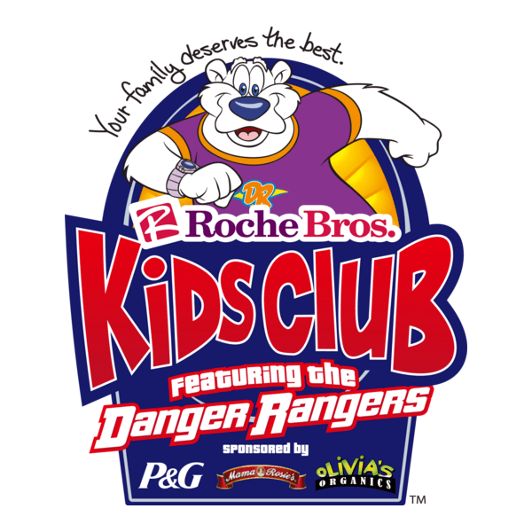 Roche Bros Kids Club featuring the Danger Rangers Logo PNG Vector