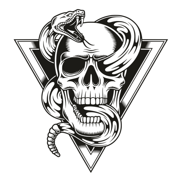 Skull & Snake Logo PNG Vector