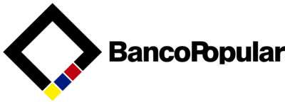 Banco Popular del Ecuador blanco horizontal Logo PNG Vector