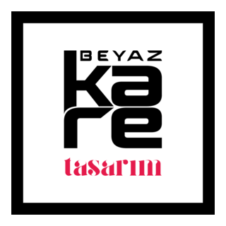 Beyaz Kare Tasarim Logo PNG Vector