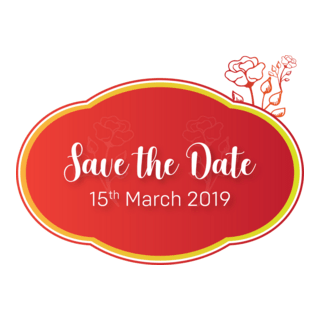 Classic save the date wedding Logo PNG Vector