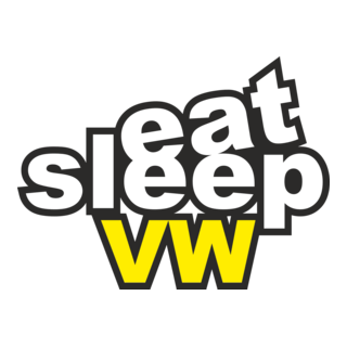 Eat Sleep VW Logo PNG Vector