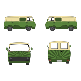 FURGONETA HIPPIE Logo PNG Vector
