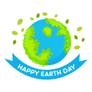 Happy Earth Day Logo PNG Vector