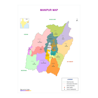 Manipur Map (India) Logo PNG Vector