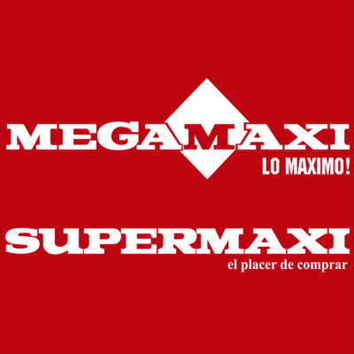 Megamaxi & Supermaxi fondo rojo Logo PNG Vector