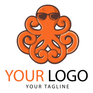 Octopus health and fitness mascot Logo PNG Vector