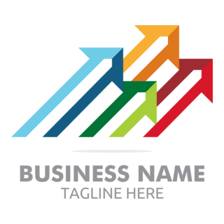 Rise arrow Colorful fine Logo PNG Vector