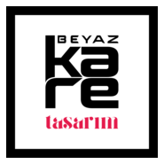 Beyaz Kare Tasarim Logo PNG Vector