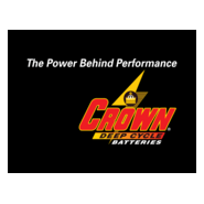 Crown Battery-Deep Cycle Logo PNG Vector
