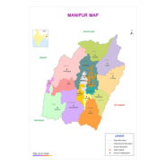 Manipur Map (India) Logo PNG Vector