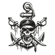 Pirate Skull Logo PNG Vector