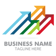 Rise arrow Colorful fine Logo PNG Vector