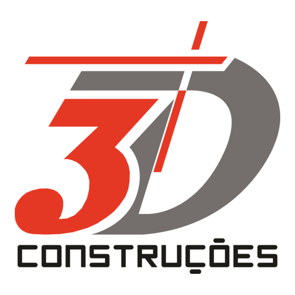 3D Construções Logo PNG Vector
