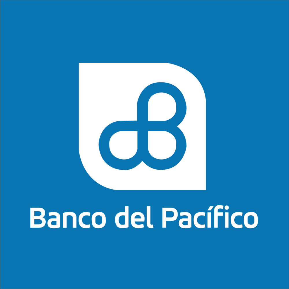 Banco del Pacifico nuevo fondo cian Logo PNG Vector