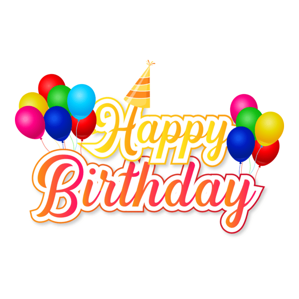 Creative happy birthday Logo PNG Vector