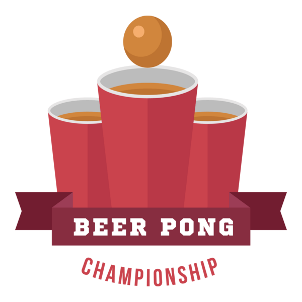 Exquisite commercial beer pong Logo PNG Vector