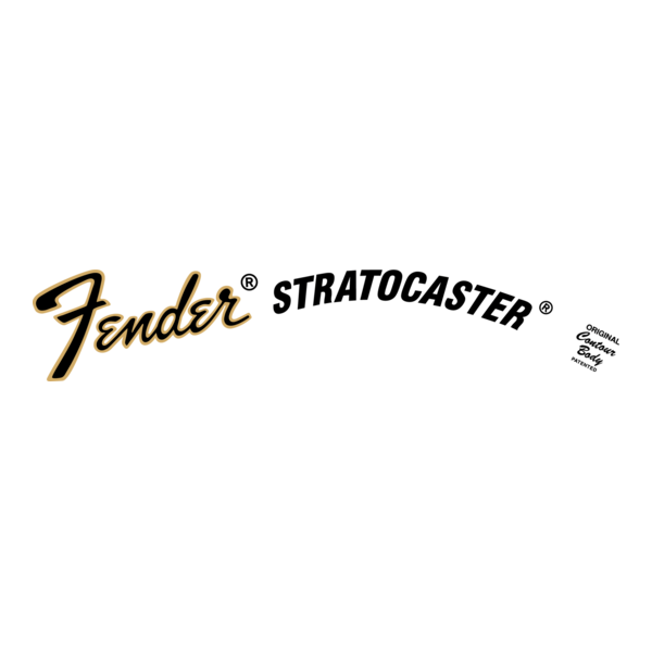 Fender Stratocaster '70s Headstock Label Logo PNG Vector