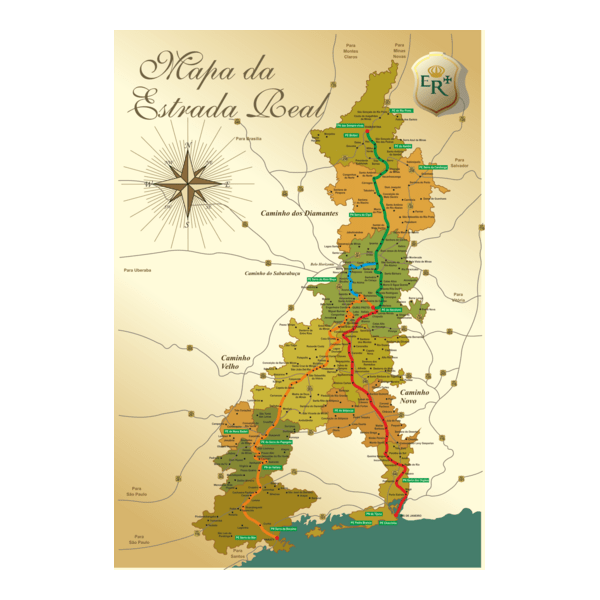 Mapa Estrada Real Logo PNG Vector
