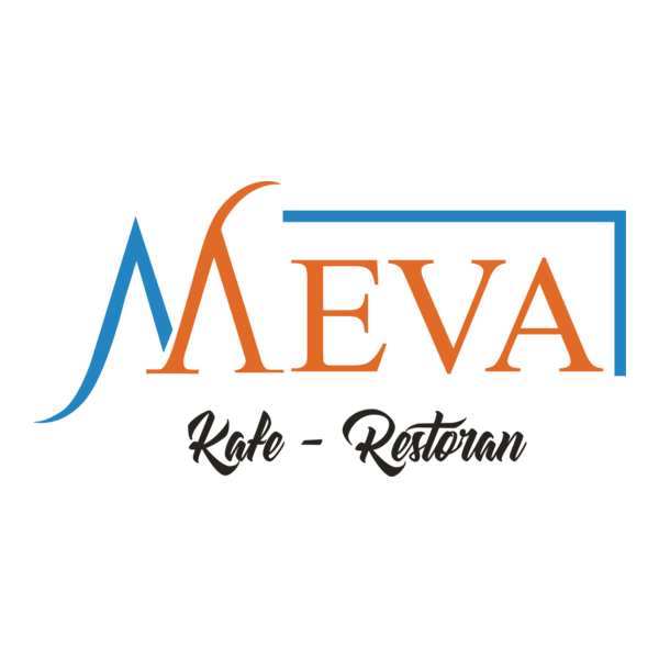 Meva Cafe Restaurant Logo PNG Vector