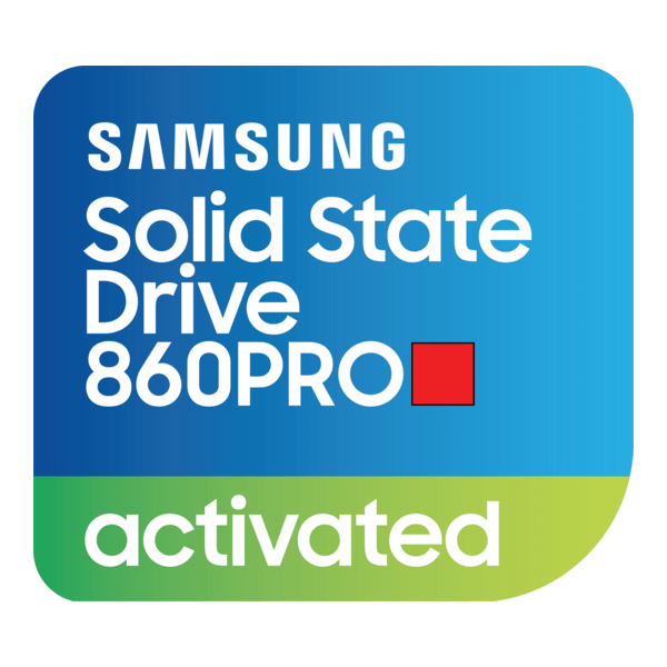 Samsung SSD 860Pro Activated Sticker Logo PNG Vector