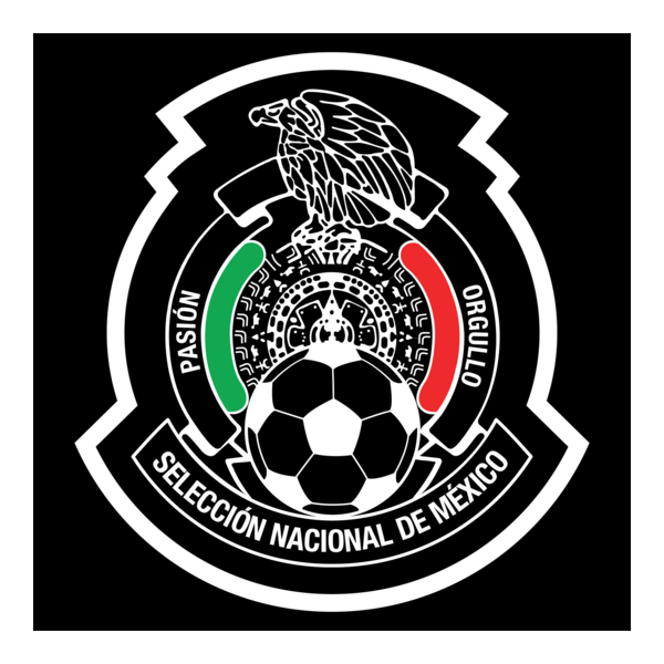 Selección de Futbol de México (negro) Logo PNG Vector