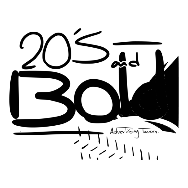 Twenties and Bold Logo PNG Vector