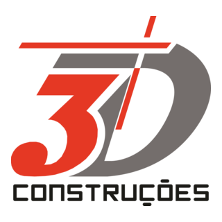 3D Construções Logo PNG Vector