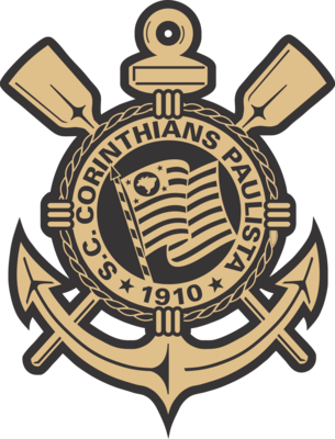 Corinthians Preto e Dourado Logo PNG Vector