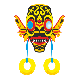 dayak mask Logo PNG Vector