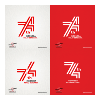 HUT RI 74 INDONESIA MAJU BERSAMA Logo PNG Vector