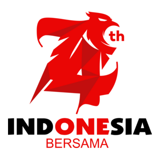 HUT RI 74 Indonesia Satu bersama Logo PNG Vector