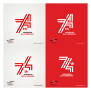 HUT RI 74 INDONESIA MAJU BERSAMA Logo PNG Vector