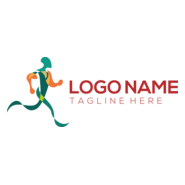 Sport Man Logo PNG Vector