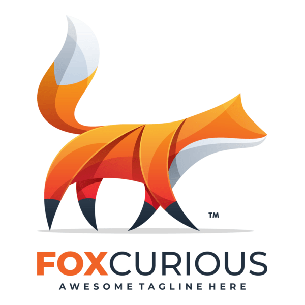 Abstract fox color Logo PNG Vector