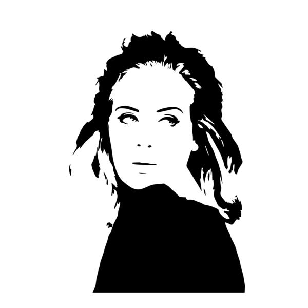Adele Silhouette Logo PNG Vector
